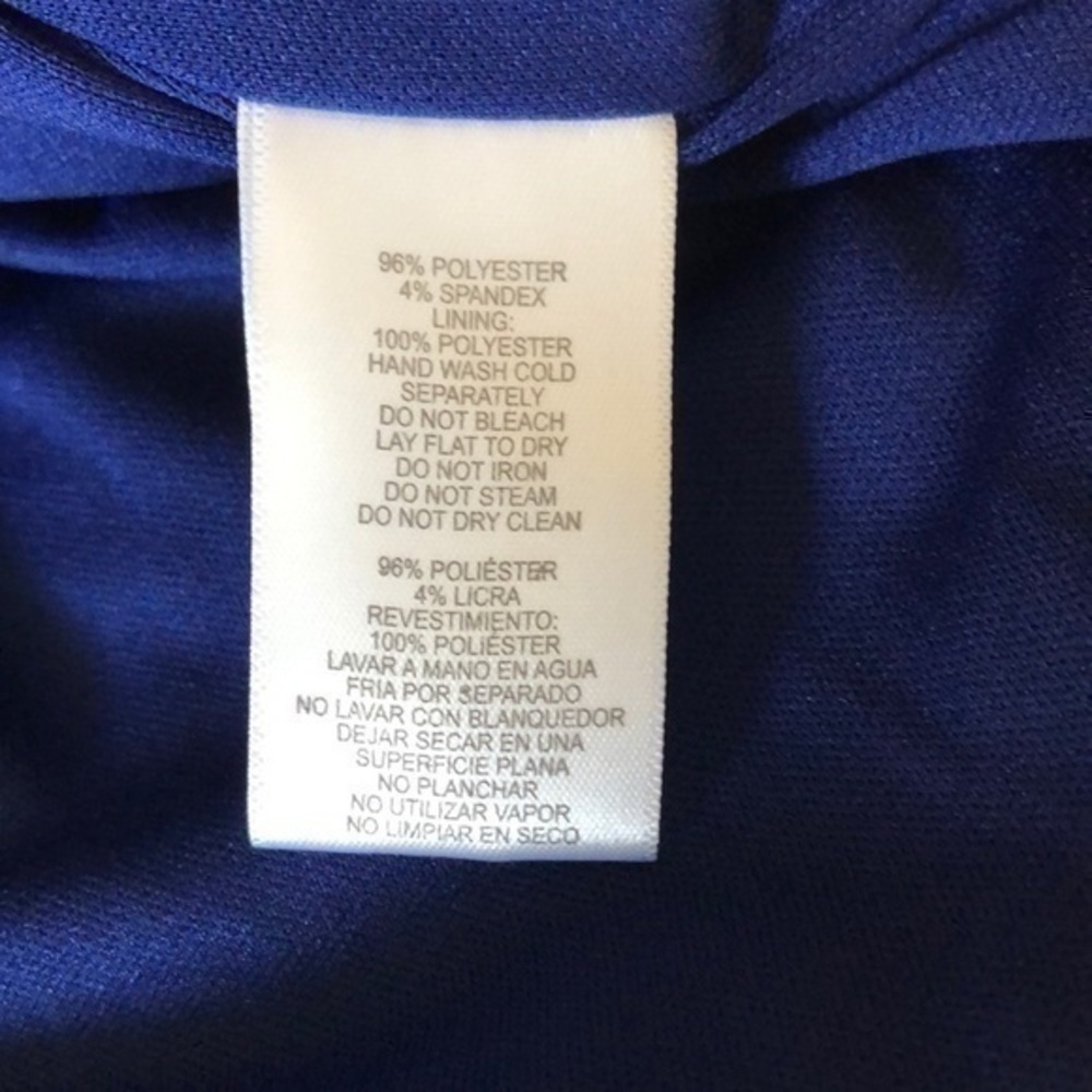 Alex Evening Navy Blue side ruched dress 2… - Picture 4 of 6